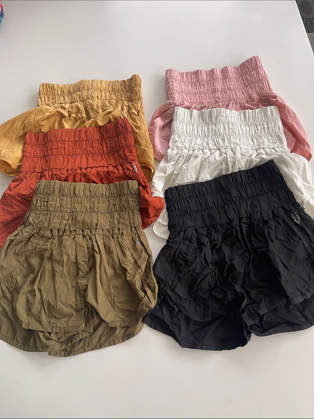 FP Movement by Free People High Waist Smocked Smocked Shorts Bundle / Lot of 6